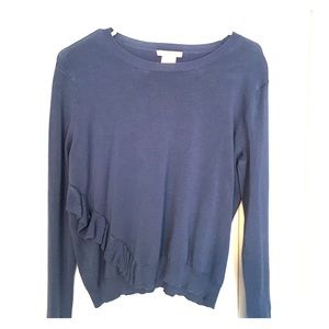 Sweet Romeo Pullover Sweater w/Frill Detail